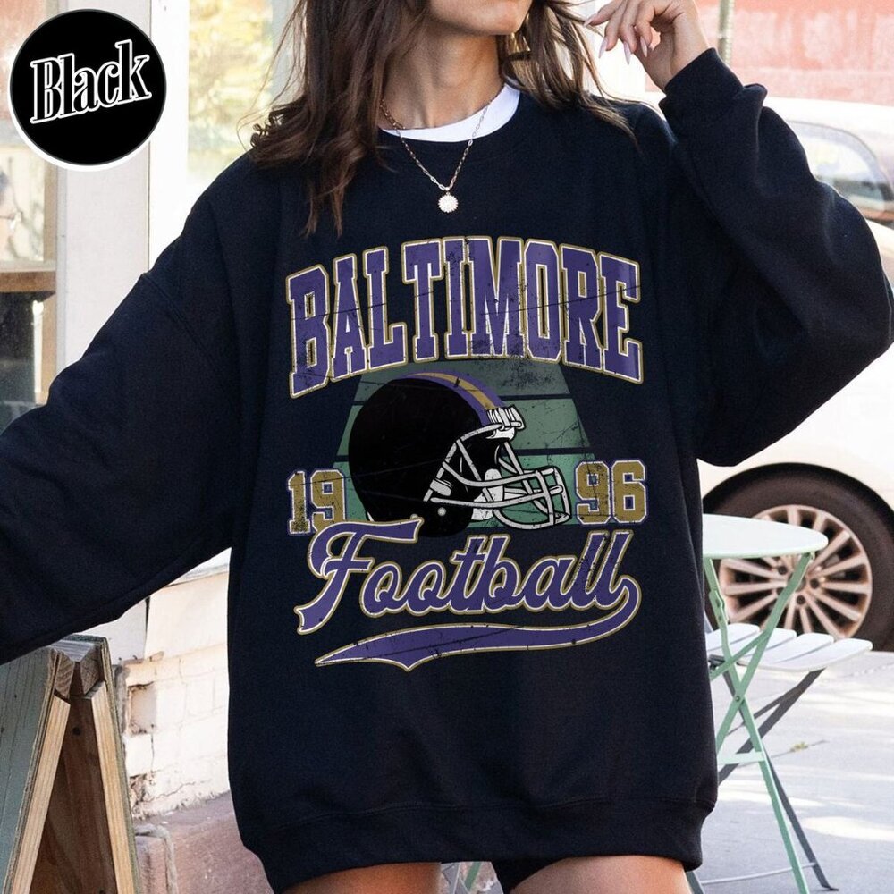 Baltimore Football Vintage Style Crewneck Sweatshirt 17